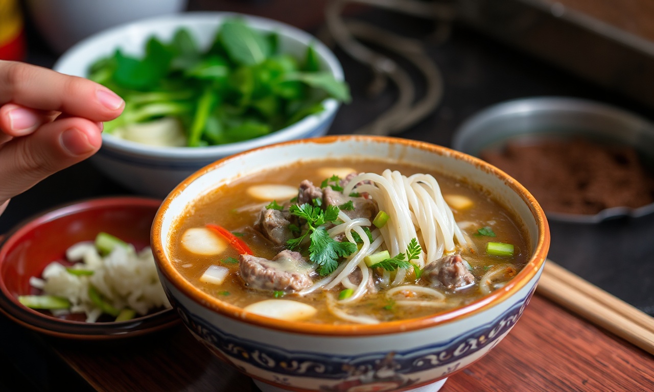 Irresistible Vietnamese beef pho, a savory culinary gem.