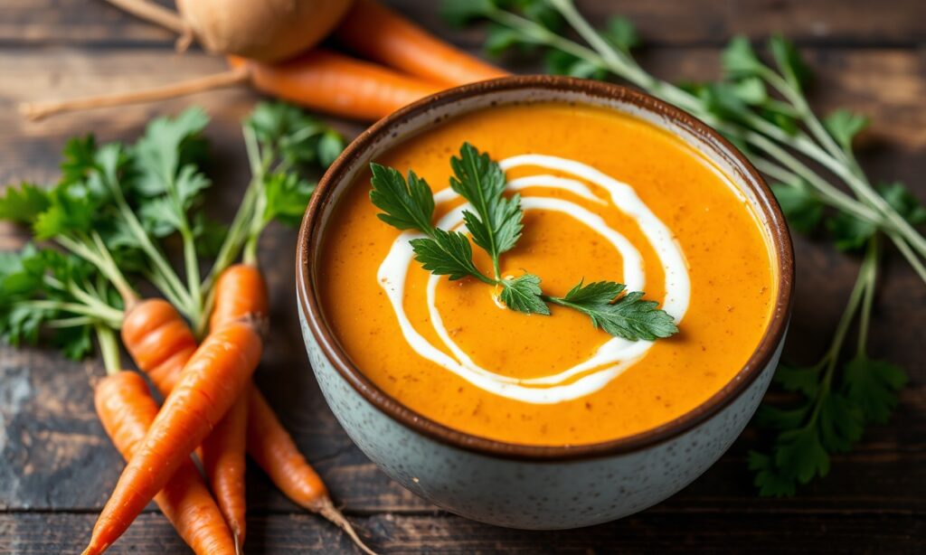 Unlocking Spicy Thai carrot coconut soup: bold, bright, vibrant flavors.