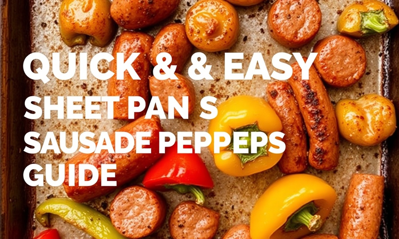 Quick Easy sheet pan sausage and peppers recipe.