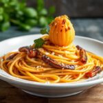 Crunchy anchovy spaghetti: Italy's rustic pasta delight.