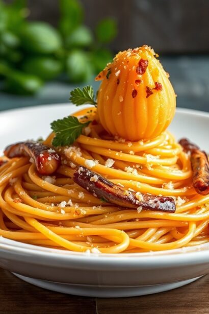 Crunchy anchovy spaghetti: Italy's rustic pasta delight.