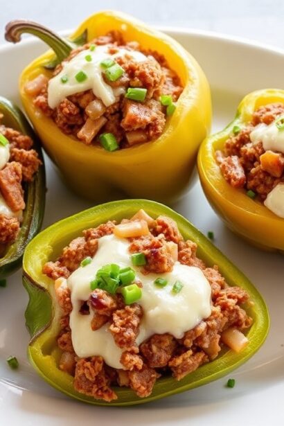 Philly Cheesesteak stuffed peppers: a delicious flavor-packed twist.