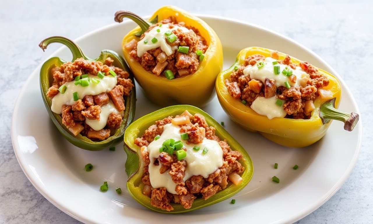 Philly Cheesesteak stuffed peppers: a delicious flavor-packed twist.