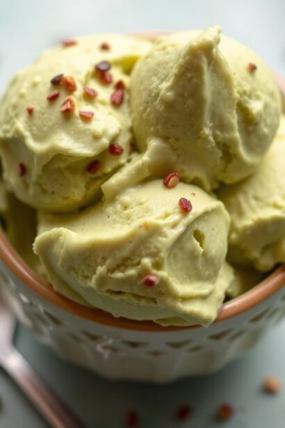 Creamy avocado ice cream: a rich, nutritious, and indulgent dessert.