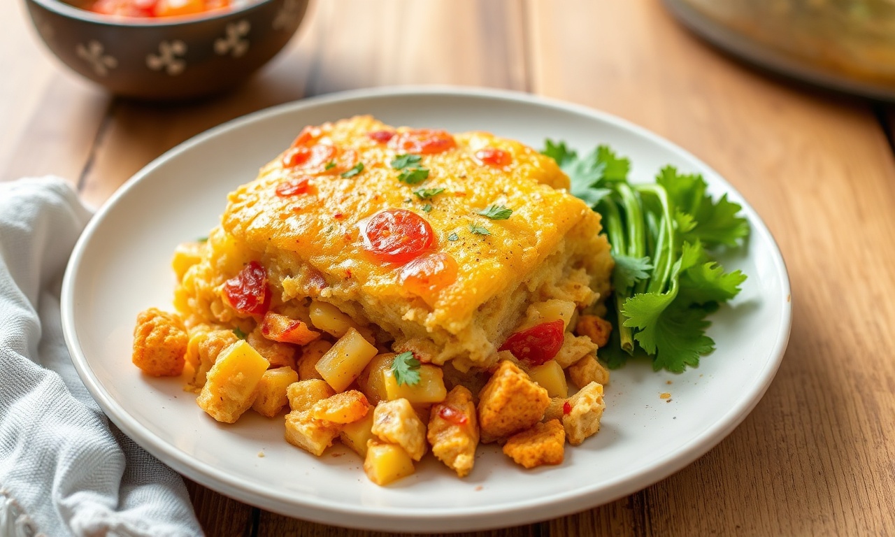 Southwest chicken cornbread casserole: a flavorful, easy dish.